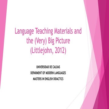 Efl materials and the big pix