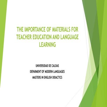 The importace of materials in TE and LL