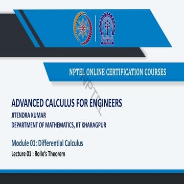 Advanced Calculus for Engineering for Mathematics | PDF