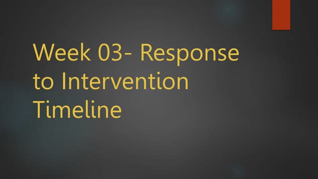 Response To Intervention Presentation | PPT