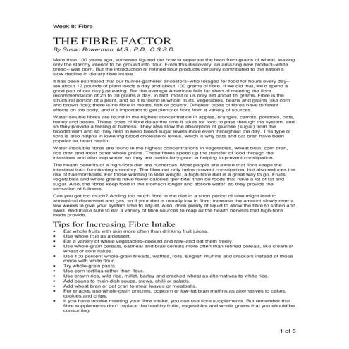 herbalife notes on Fibre