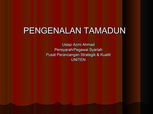 Bab 1 Pengenalan Tamadun