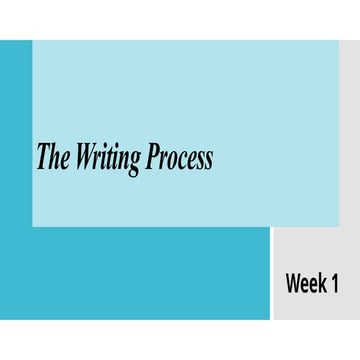 Week 1 - EW - Writing Process.pptx with advanced techniques
