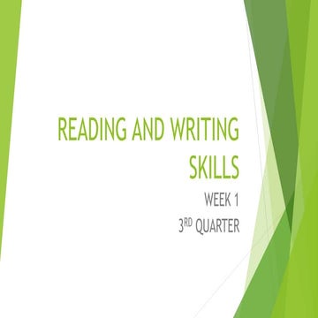 week 1- patterns of written text across discipline.pptx | Geography ...