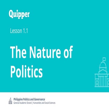 Week 1 - Philippines Politics and Governance