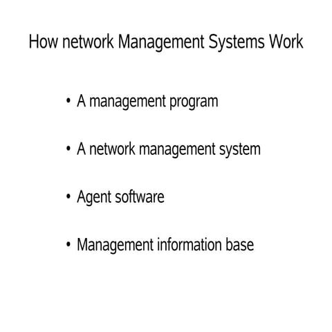 How Network Management Systems Work