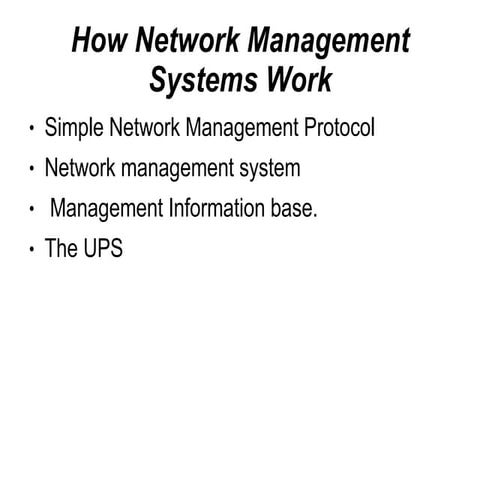 How Network Management Systems Work | PDF