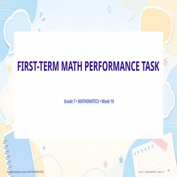 Comprehensive Grade 7 Math Performance Task Lesson Plan | PPTX