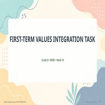 Week 10 - Grade 8 - First-Term Values Integration Task.pptx