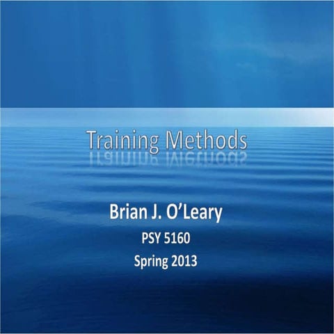 Week 10   training methods