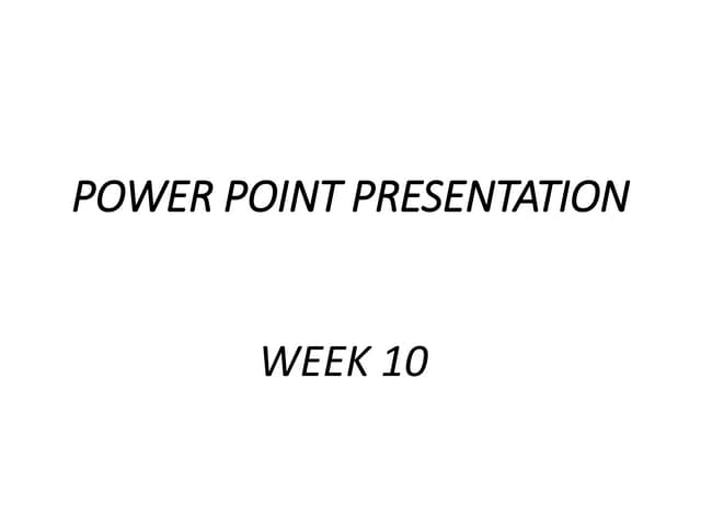 IS100 Week 10 - Part 2