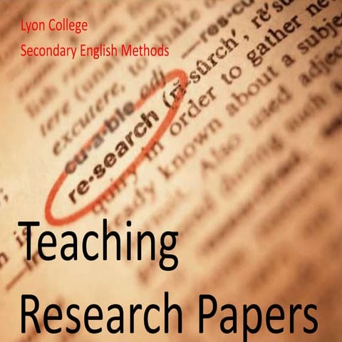 Week 10 2011 research papers and assessments