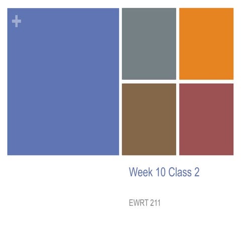 Week 10 class 2 ewrt211