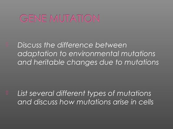Ppt Types Of Mutations Powerpoint Presentation Free Biology