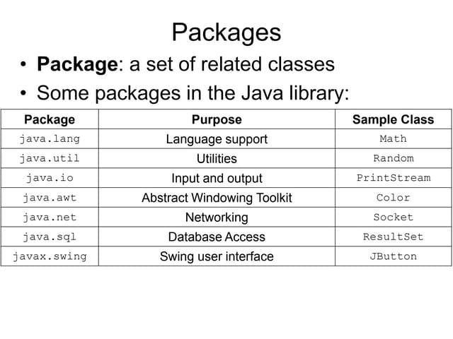 Week10 packages using objects in objects