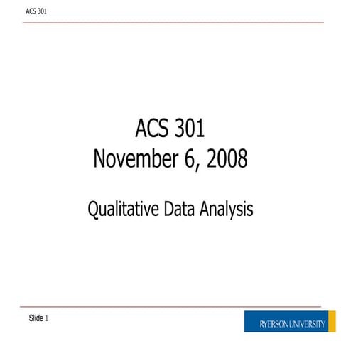Qualitative Data Analysis | PPTX
