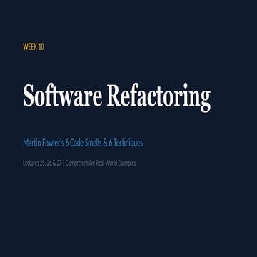 Mastering Software Refactoring: Martin Fowler's Code Smells ...