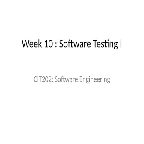 _Software_Testing software engineering ppresentation | PPTX