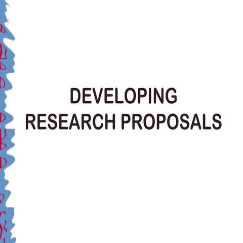 Week 10  writing research proposal