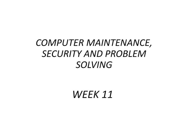 IS100 Week 11