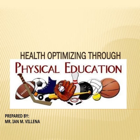 Week 11 for Health Optimizing Through Physical Education | PPTX