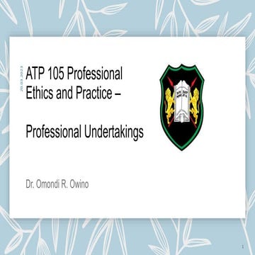 Week 11 - Professional Undertakings.pptx
