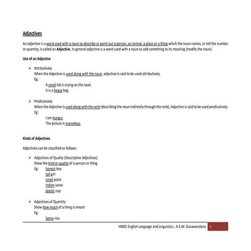 Adjectives | PPTX