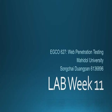 Broken Authentication and Session Management