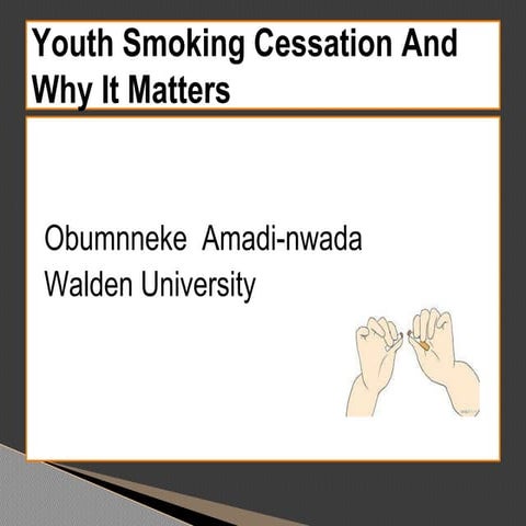 Youth Smoking Cessation And Why It Matters