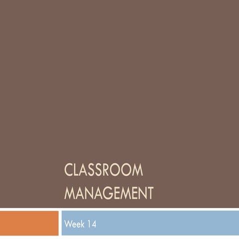 Week 14 Management
