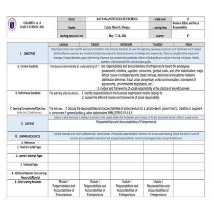 DLl Week 1  4th Q Business Ethics and Social Resposibility.docx