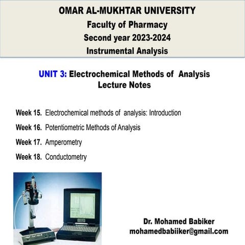 Electrochemical methods of  analysis.pptx