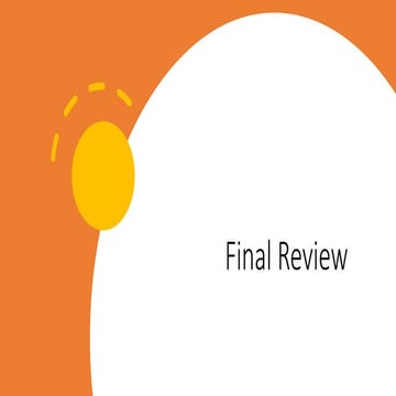 Final Review x