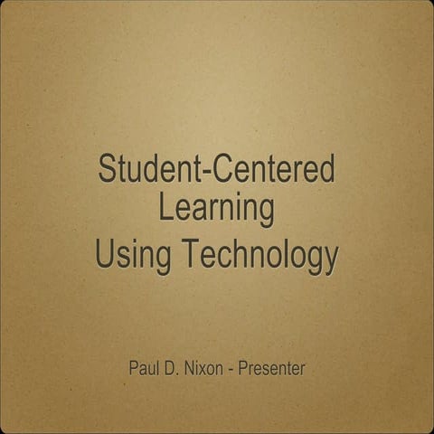 Week 1 assignment   student-centered learning