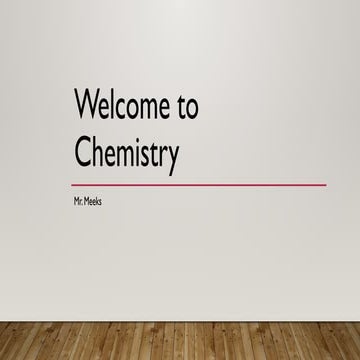 Week 1 Chemistry Powerpoint Dimensional Analysis Intro