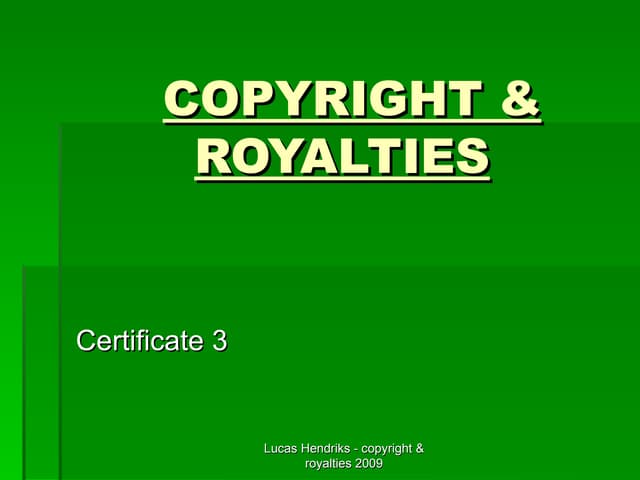 Week 1 Copyright