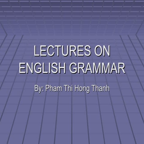 Week 1grammarelements