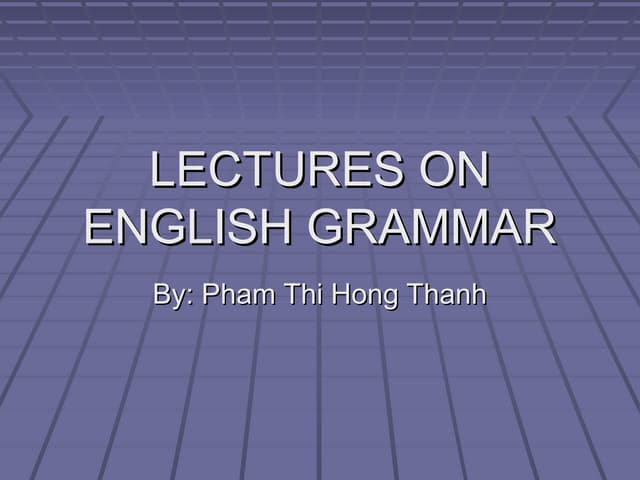 Week 1grammarelements | PPT