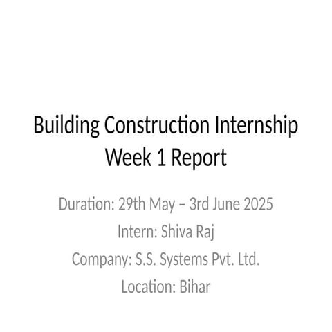 Building estimation module for presentation