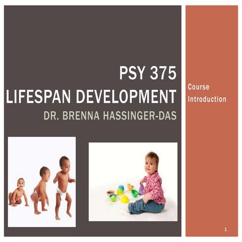 Week 1 Introduction to Lifespan Development