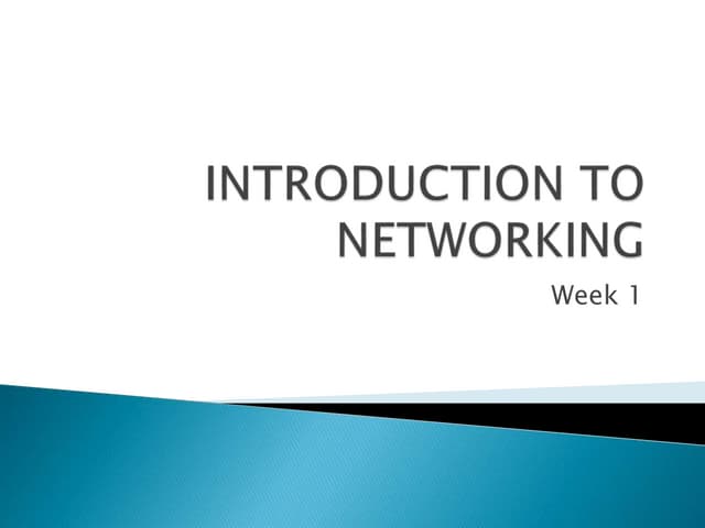 introduction to networking