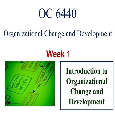 Week 1  intro to odc