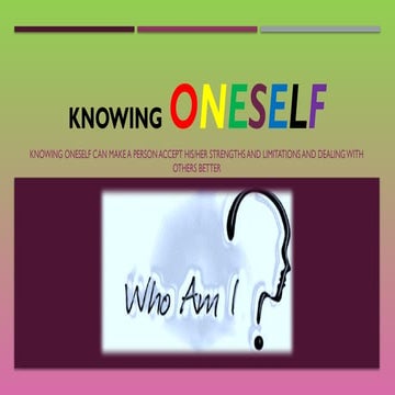 Week_1_KNOWING_ONESELF (Personal Development) | PPTX