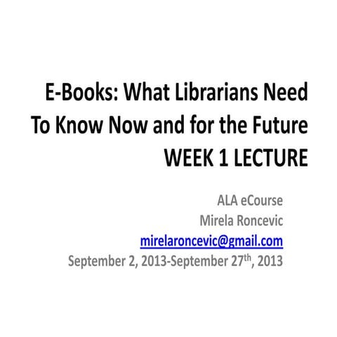 Week 1 Lecture