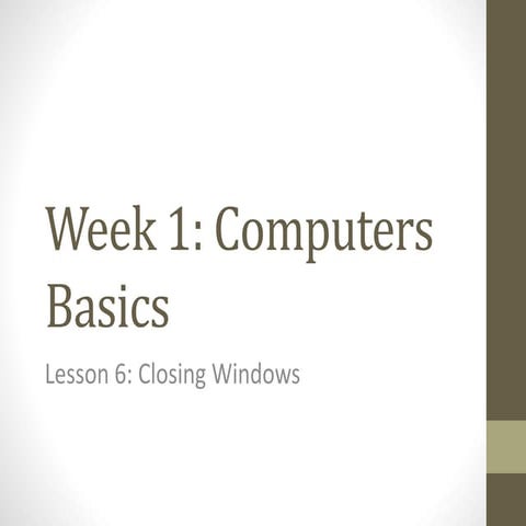 Week 1 lesson 6 Intro to Tech class