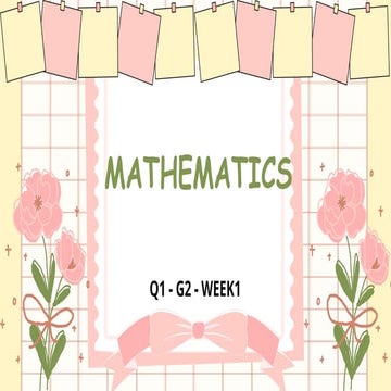 G1 W3 Q1 COMPOSING AND DECOMPOSING TRIANGLES, SQUARES AND RECTANGLES ...