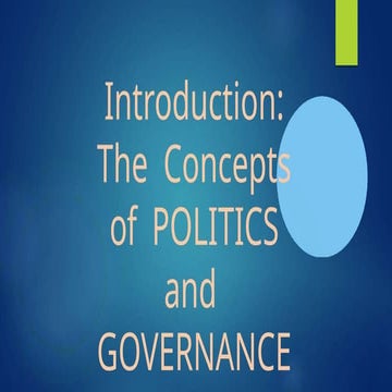 Philippine Politics and Governance - PPG | PPTX