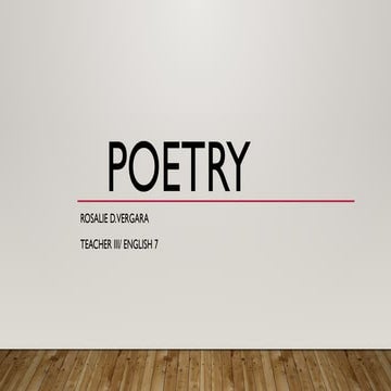 Poetry Descriptions and Imagery - ENGLISH 7 MATATAG QUARTER 1 WEEK 1 | PPTX