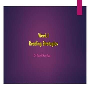 Week 1 reading strategies   copy