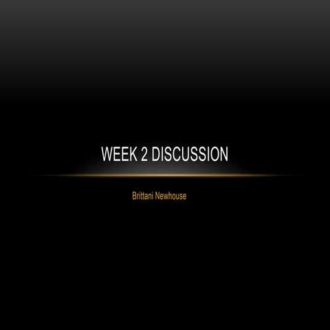 Week 1 slideshare | PPT
